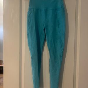 Barre3 x Beyond Yoga Blue High-Waist Leggings